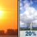 Thursday: A chance of showers and thunderstorms after 1pm. Mostly sunny, with a high near 98. Heat index values as high as 109. East wind 0 to 5 mph. Chance of precipitation is 20%. New rainfall amounts less than a tenth of an inch possible. Thursday: Mostly Sunny then Chance Showers And Thunderstorms